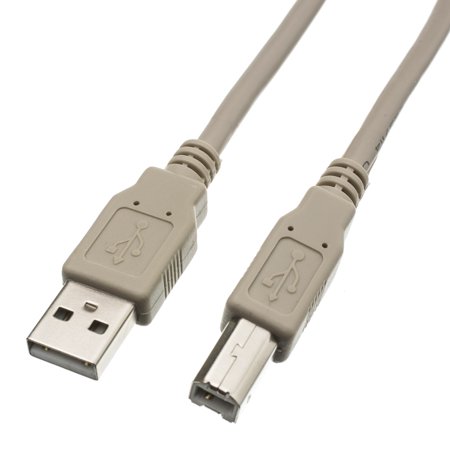 25ft USB Cable for: Epson WorkForce WF-2540 Wireless All-in-One Color Inkjet Printer  Copier  Scanner ADF  Fax - Beige