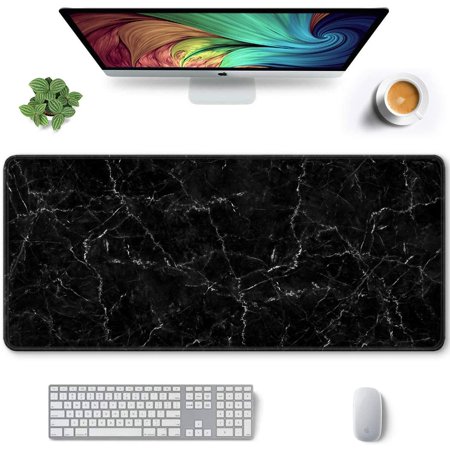 Large Mouse Pad  Full Desk XXL Extended Gaming Mouse Pad 35  X 15   Waterproof Desk Mat with Stitched Edges  Non-Slip Laptop Computer Keyboard Mousepa