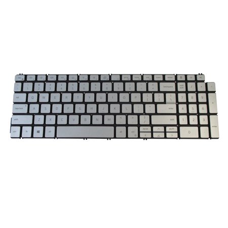 Silver Backlit Keyboard for Dell Inspiron 5501 5502 5508 5509 5584 5590 5591 5593 5594 5598 7590 7591 7791 Laptops - Replaces GMXMJ
