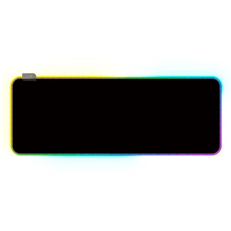 RGB Large Gaming Mouse Pad with Stitched Edges  LED Extended Mousepad with Superior Micro-Weave Cloth  Non-Slip Base  Water Resist Keyboard Pad  Desk 