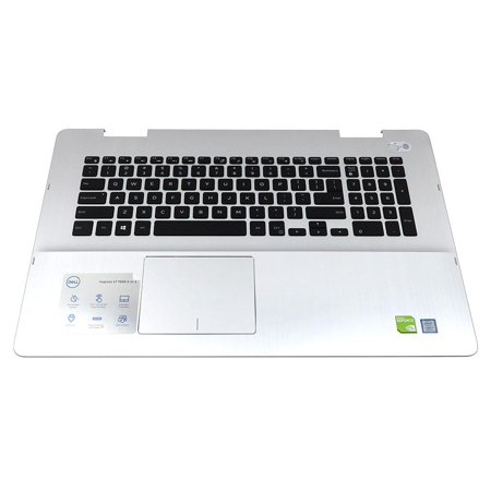 Dell Inspiron 17 7786 Laptop Silver Keyboard Palmrest Touchpad Assembly Fytyk Laptop Palmrest Touchpad Assembly - Used Very Good