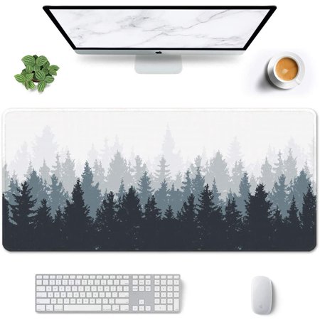 Large Mouse Pad  Full Desk XXL Extended Gaming Mouse Pad 35 X 15  Waterproof Desk Mat with Stitched Edge  Non-Slip Laptop Computer Keyboard Mousepad f