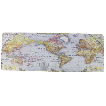 SUPERHOMUSE Durable Map Gaming Mouse Pad  Extended Mouse Pad  Large Size Computer Keyboard Mouse Mat Desk Pad with Non-Slip Base and Stitched Edge for