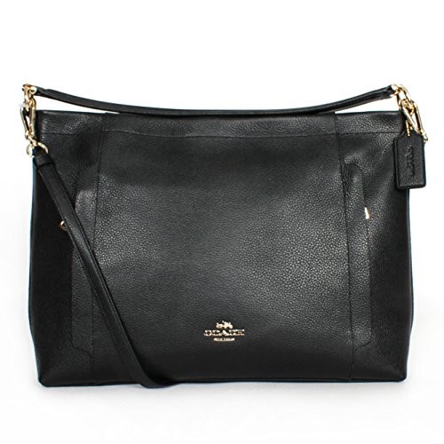 Coach 34312 Scout Pebbled Leather Hobo Handbag, Black