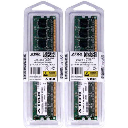4GB KIT 2 X 2GB HP Compaq Pavilion P7-1010d P7-1010t P7-1010z Ram Memory