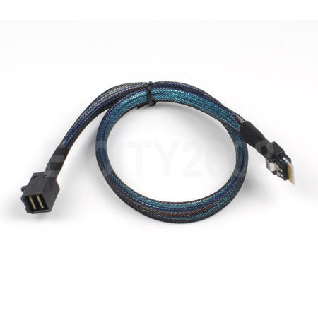 Sas 4.0 Sff-8654 38Pin to HD Mini Sas Sff-8643 36Pin Server Adapter Cable 50Cm
