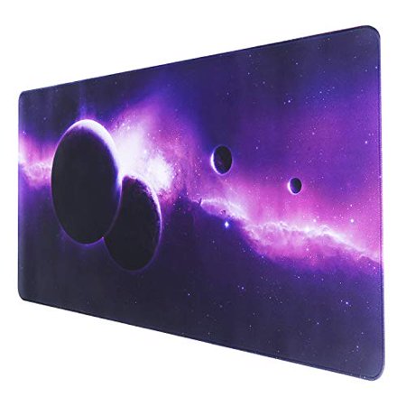 GDBT Large Gaming Mouse Pad with Stitched Edges Extended Mouse Mat ??Non-Slip Rubber Base Waterproof Keyboard Pad Desk Pad for Premium-Textured 3mm Th