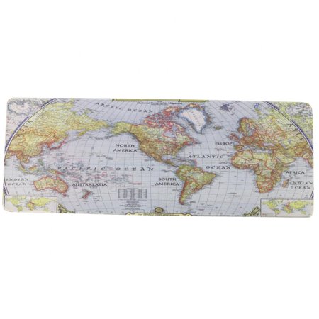 Extended Map Gaming Mouse Pad XXL Large Big Computer Keyboard Mouse Mat Desk Pad with Non-Slip Base and Stitched Edge for Home Office Gaming Work