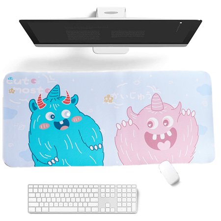Visland Mouse Pad Cartoons Cute Keyboard Pad Large Gaming Mousepad with Non-Slip Rubber Base Durable Stitched Edges Waterproof Mat Extended Desk Mat f