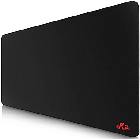 Rii Extended Gaming Mouse Pad XXL Thick Cloth Long Large Mousepad with Stitched Edges Desk Pad Keyboard Mat Non-Slip Base Waterproof Keyboard Pad for 