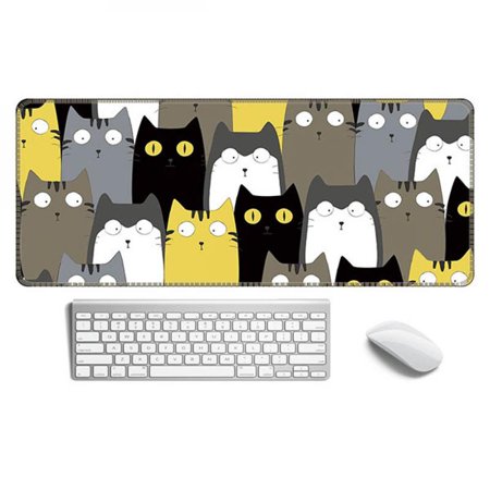 Pet Gaming Mouse Pad  Extended Mouse Pad  XXL Large Big Computer Keyboard Mouse Mat Desk Pad with Non-Slip Base and Stitched Edge for Home Office Gami