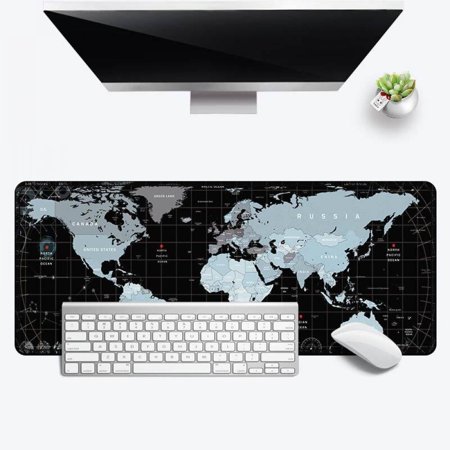 Map Gaming Mouse Pad  Extended Mouse Pad  XXL Large Big Computer Keyboard Mouse Mat Desk Pad with Non-Slip Base and Stitched Edge for Home Office Gami