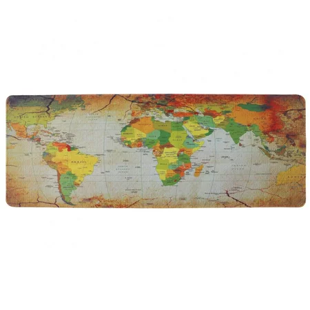 Map Gaming Mouse Pad  Extended Mouse Pad XXL Large Big Computer Keyboard Mouse Mat Desk Pad with Non-Slip Base and Stitched Edge for Home Office Gamin