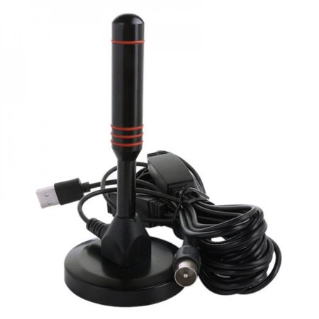 MEROTABLE 200 Mile Range Indoor USB Antenna TV Digital HD Skywire TV 1080P 4K 16ft Coax Cable Red