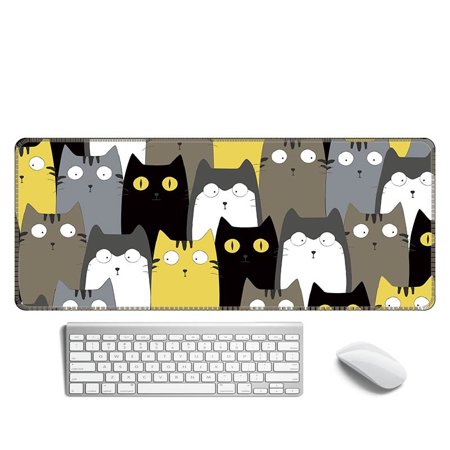 Gaming Mouse Pad  Extended Mouse Pad  XXL Large Big Computer Keyboard Mouse Mat Desk Pad with Non-Slip Base and Stitched Edge for Home Office Gaming W