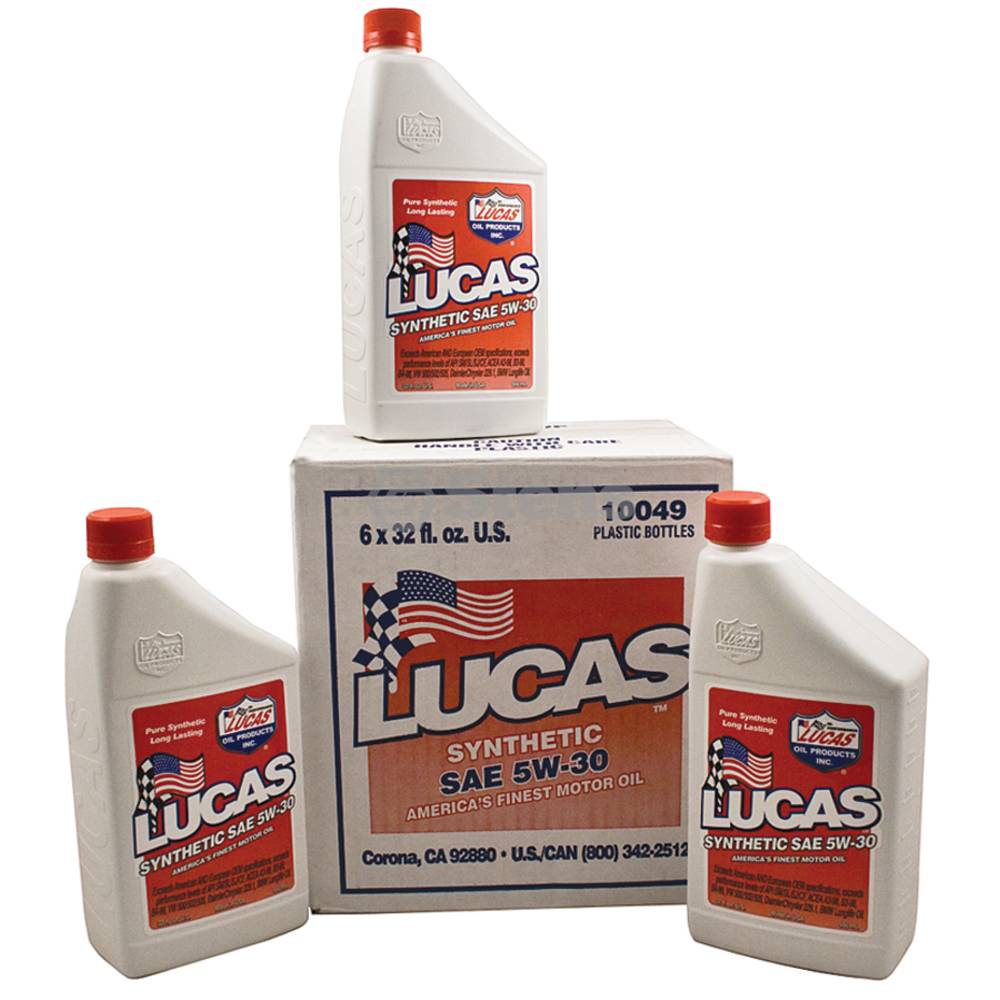 New Stens 051-663 Case of Lucas Oil Synthetic Motor Oil SAE 5W-30  6 Btls/1 Qt