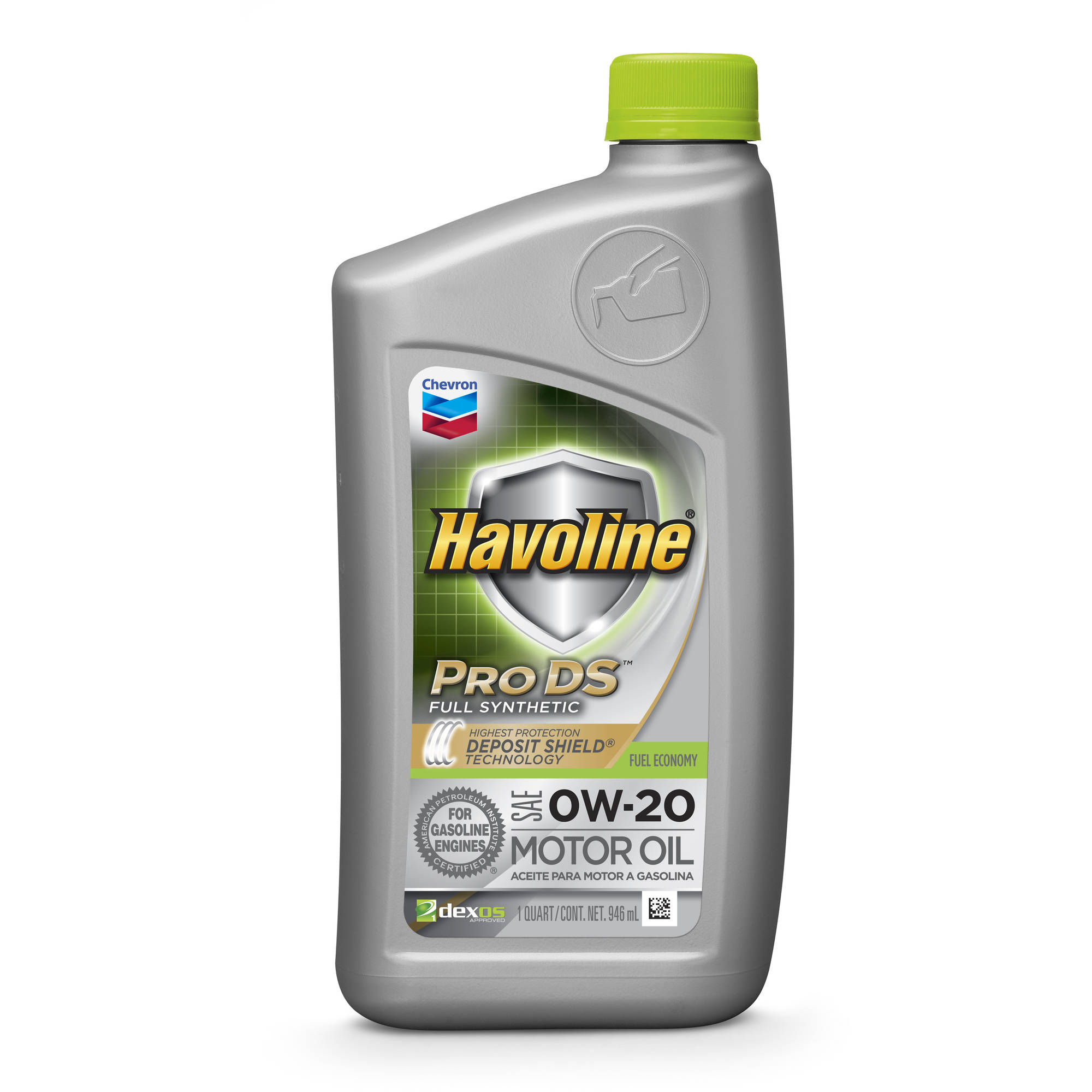Chevron Havoline Pro-DS Full Synthetic Motor Oil 0W-20  1 Quart Bottle