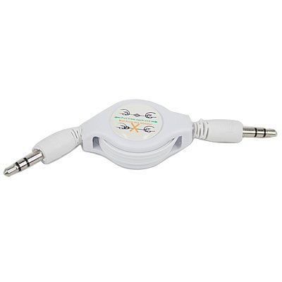3 Feet Retractable Mini 3.5mm Plug Male to Male Stereo Auxiliary Aux Cord Cable for HTC?Windows Phone 8X HTC 6990 HTC Zenith(at&T)  T Mobile  Verizon)