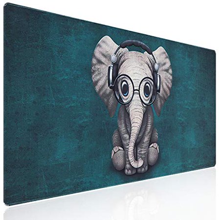 Anyshock Desk Mat  Extended Gaming Mouse Pad Large 31.5  X 15.7  XL Keyboard Pad with Stitched Edges Non Slip Base  Water-Resistant Computer Laptop De