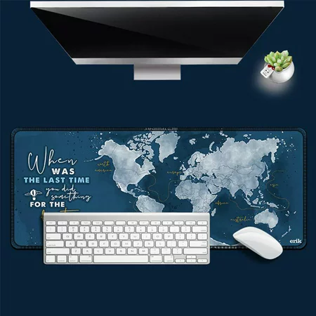 Map Gaming Mouse Pad  Extended Mouse Pad  XXL Large Big Computer Keyboard Mouse Mat Desk Pad with Non-Slip Base and Stitched Edge
