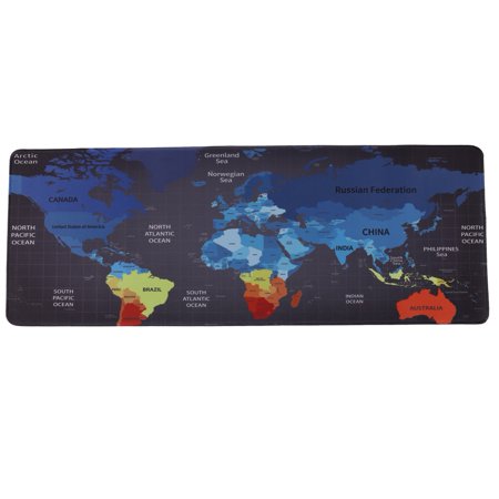 Extended Mouse Pad Map Gaming Mouse Pad  Large Big Computer Keyboard Mouse Mat Desk Pad with Non-Slip Base and Stitched Edge for Home Office Gaming Wo