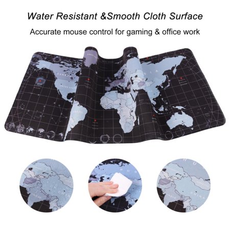 Map Gaming Mouse Pad  Extended Mouse Pad  XXL Large Big Computer Keyboard Mouse Mat Desk Pad with Non-Slip Base and Stitched Edge for Home Office Gami
