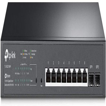 TP-Link TL-SG2210MP | Jetstream 10 Port Gigabit Smart Managed PoE Switch | 8 PoE+ Ports @ 150W  2 SFP Slots | Omada SDN Integrated | PoE Recovery | IP