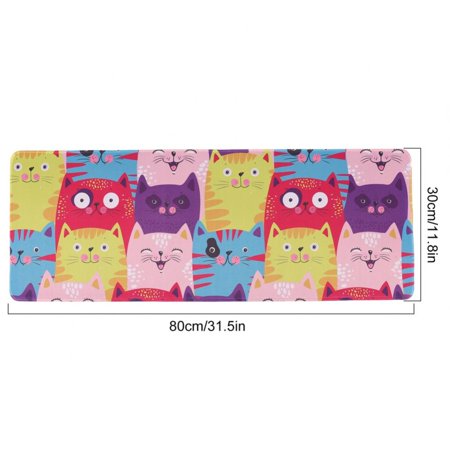 30*80cm Large Gaming Mouse Pad with Stitched Edges Extended Mousepad Non-Slip Rubber Base Keyboard Mat Desk Pad for Work Gaming