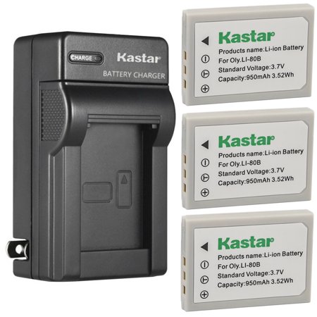 Kastar 3-Pack Battery and AC Wall Charger Replacement for PREMIER DM-6331  DM-5331  DS-4330  DS-4331  DS-4341  DS-4346  DS-5080  DS-5330  DS-5341  DS-