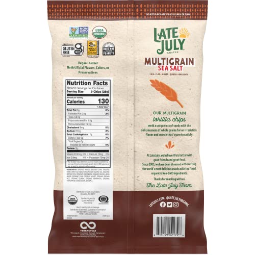 Late July Organic Multigrain Tortilla Chips Sea Salt 7.5 Oz thumbnail