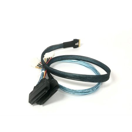 SlimSAS 8i SFF-8654 to 2 X SFF-8639 U.2 Cable - 1 Meter