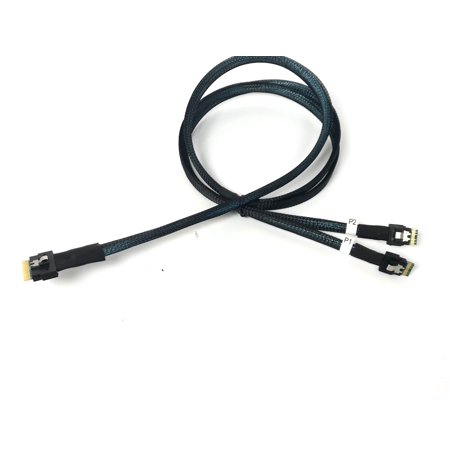 0.5m Micro SATA Cables SlimSAS 8i SFF-8654 to 2 X SlimSAS 4i Cable