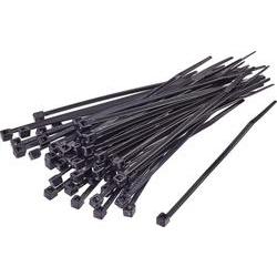 TRU Components 1592857 TC-CVR100BK203 Kabelbinder 100 Mm 2.50 Mm Schwarz UV-stabilisiert 100 St.