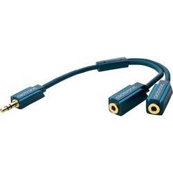 Clicktronic 0.1m Audio Connector/Cable Aux 3.5mm Male to Dual Female Adapter