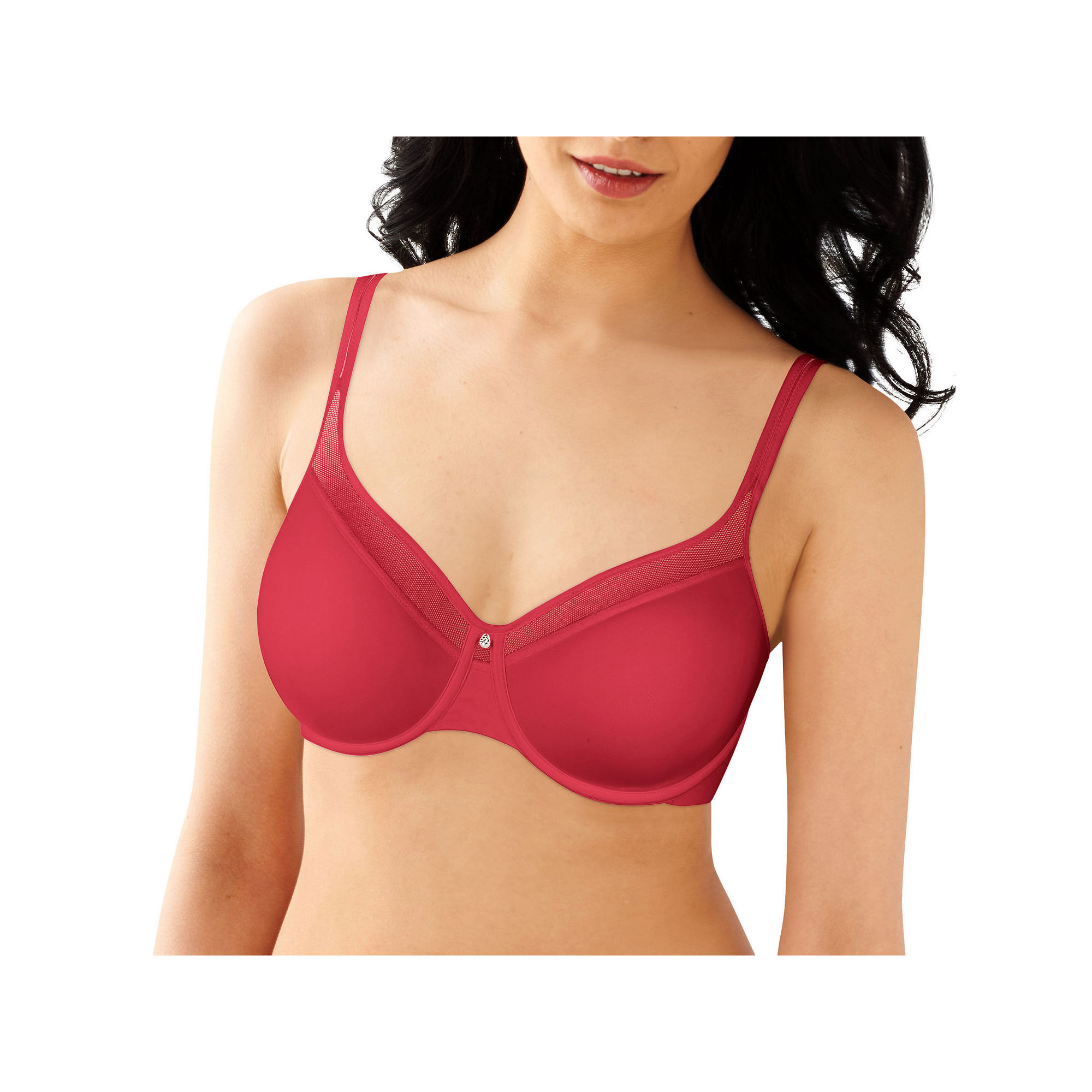 Bali One Smooth U Ultra Light Illusion Neckline Underwire Bra 3439 - Red 40D