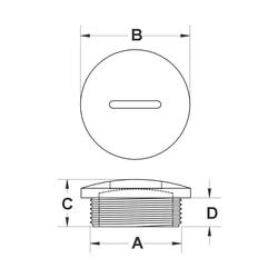 TRU Components TC-PSPR16203 Verschlussschraube PG16 Polyamid Schwarz