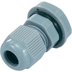 TRU Components 1593319 Kabelverschraubung PG16 Polyamid Silber-Grau (RAL 7001)