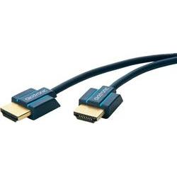Clicktronic 2m Slim Male HDMI 2.0 Cable Connector Full HD 4K for TV/PC Black
