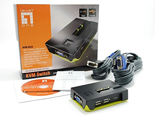 LevelOne 2-Port USB VGA KVM Switch thumbnail