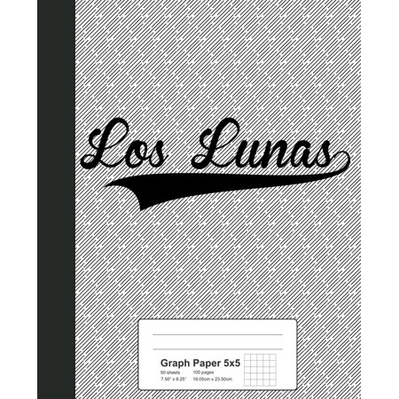 Weezag Graph Paper 5x5 Notebook: Graph Paper 5x5 : LOS LUNAS Notebook (Series #3252) (Paperback)