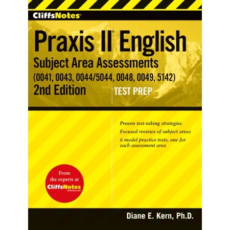 CliffsNotes Praxis II English Subject Area Assessments  Second Edition: 0041  0043  0044/5044  0048  0049  5142   Pre-Owned Paperback 1118102096 97811