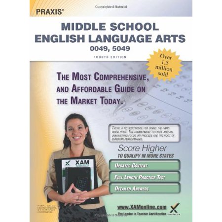 Praxis Middle School English Language Arts 0049  5049 Teacher Certification Study Guide Test Prep Paperback - USED - VERY GOOD Condition