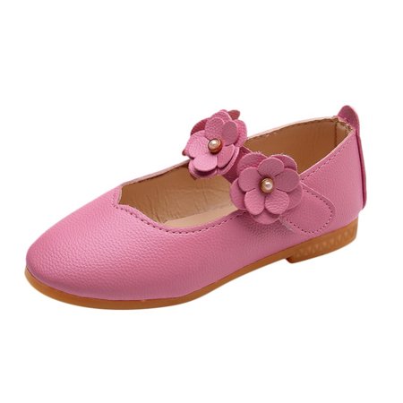 Relanfenk Baby Girl Shoes Children Kid Girls Solid Flower Student Single Soft Dance Princess Shoes