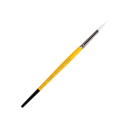 KINGART Premium White Nylon 7950 Series Round Artist Brushes (8)