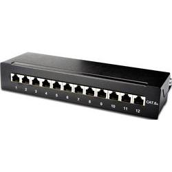 Digitus DN-91612SD-EA Patch Box 12-port CAT 6A 1U Black RAL 9005