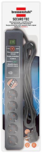 Brennenstuhl Secure-Tec Surge Protection 15.000 a Black 6 AC Outlet(s) thumbnail