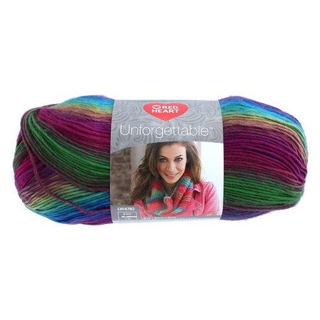 2PK Red Heart Unforgettable Yarn 270 Yd. #3943 Stained Glass 1