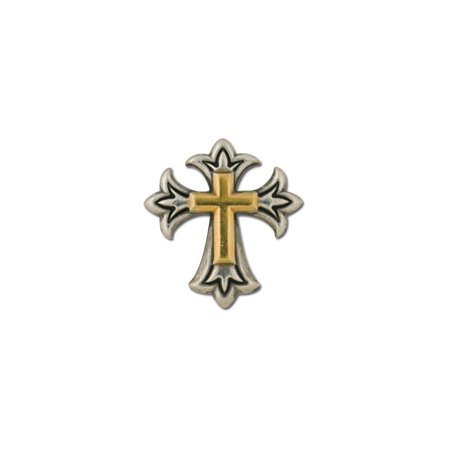 Tandy Leather Endearing Cross Concho 1-1/8  X 1-1/4  (32 Mm) 7796-10