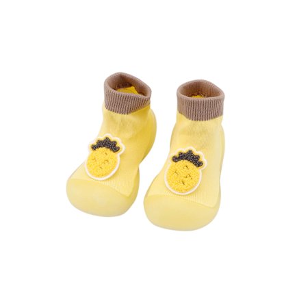 Relanfenk Baby Shoes Infant Toddler Indoor Fruit Embroidered First Walkers Elastic Socks Shoes