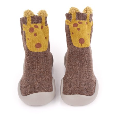 Relanfenk Baby Shoes Boy Girl Cartoon Warm Floor Socks Rubber Sole Anti-Slip First Walker Shoes